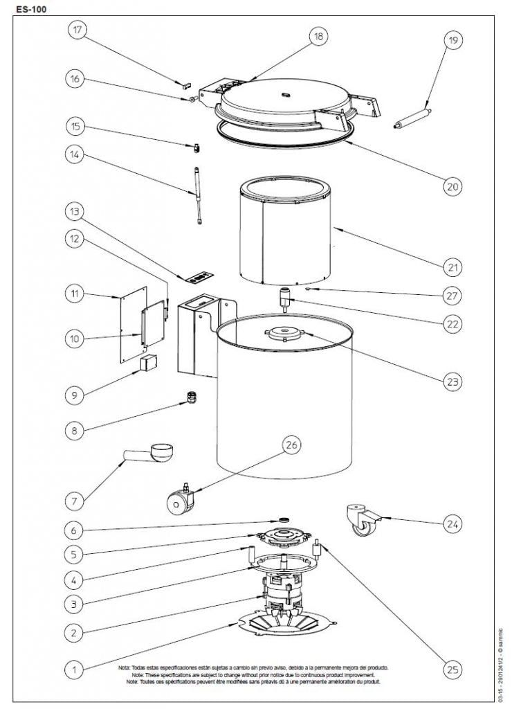 ES-100 Salad Spinner - Sammic Australia